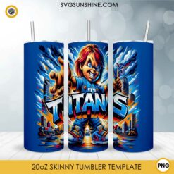 Chucky Tennessee Titans Football 20oz Tumbler Wrap PNG File