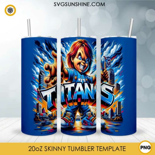 Chucky Tennessee Titans Football 20oz Tumbler Wrap PNG File