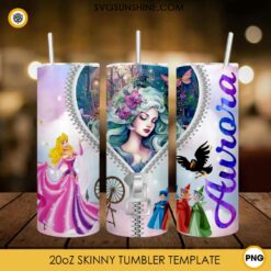 Aurora Disney Princess 20oz Tumbler Wrap PNG File