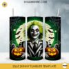 Beetlejuice Pumpkin Halloween Tumbler Wrap PNG