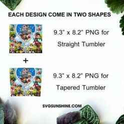 Paw Patrol Zipper 20oz Tumbler Wrap PNG File