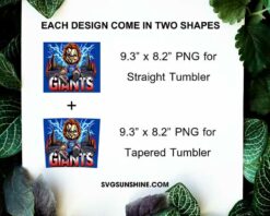 Chucky New York Giants Football 20oz Tumbler Wrap PNG File