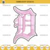 Pink Detroit Tigers Embroidery Design Files, Detroit Tigers Logo Embroidery Pattern