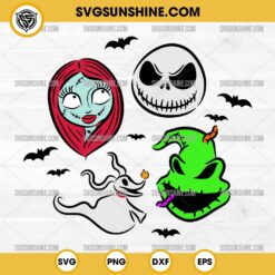 Nightmare Before Christmas SVG, Jack Skellington SVG, Sally SVG, Oogie Boogie SVG