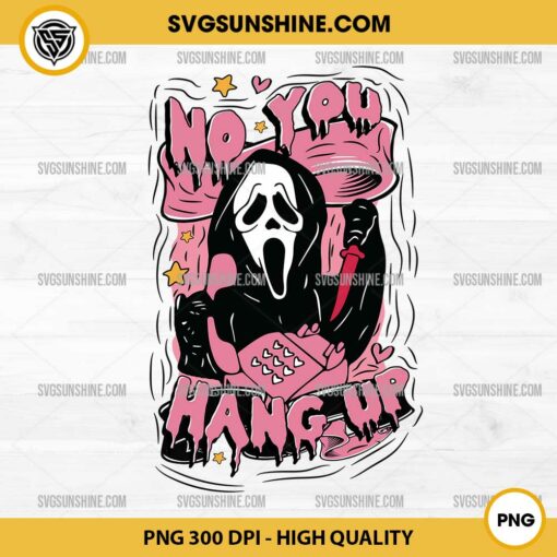 No You Hang Up Scream PNG, Ghostface Scream PNG, Halloween PNG