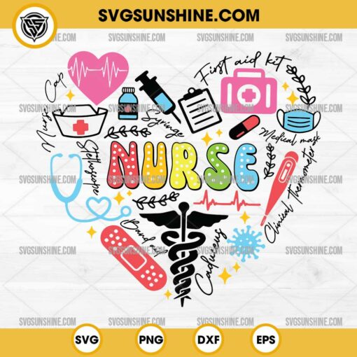 Nurse Heart SVG PNG, Nurse Life SVG PNG, Nurse SVG