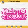 Pink Barbie Madam President And Tim SVG, Harris Walz 2024 SVG PNG