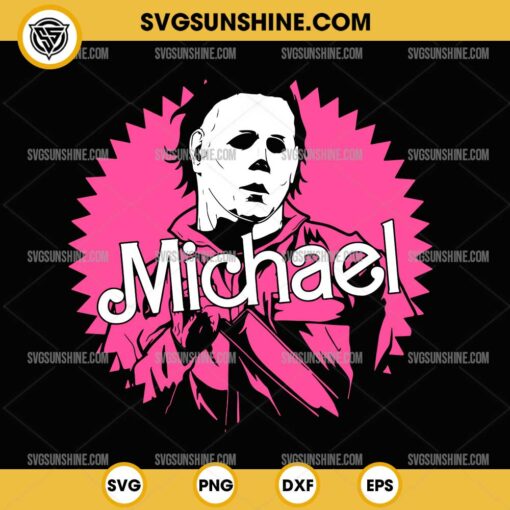 Pink Michael Myers SVG, Horror Michael Myers Barbie SVG, Michael Myers SVG