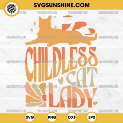 Retro Childless Cat Lady SVG PNG Cricut Vector Clipart