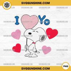 Snoopy I Love Yo Valentine PNG Sublimation