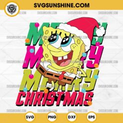 SpongeBob Merry Christmas SVG PNG File