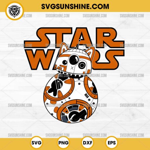 Star Wars BB8 Robot Cat SVG, Cat Star Wars SVG PNG