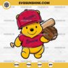 Winnie The Pooh Atlanta Braves Baseball SVG PNG File