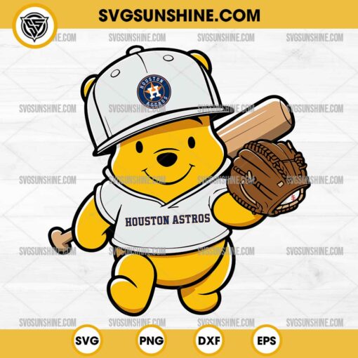 Winnie The Pooh Houston Astros Baseball SVG PNG File