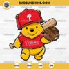 Winnie The Pooh Philadelphia Phillies Baseball SVG PNG File