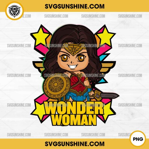 Wonder Woman Funko Pop PNG Sublimation