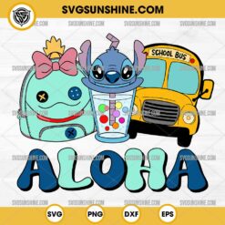 Stitch Back to school SVG, Stitch Aloha School Bus SVG, Stitch School SVG