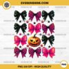 Halloween Coquette PNG, Leopard Bow Pumpkin Halloween PNG Sublimation