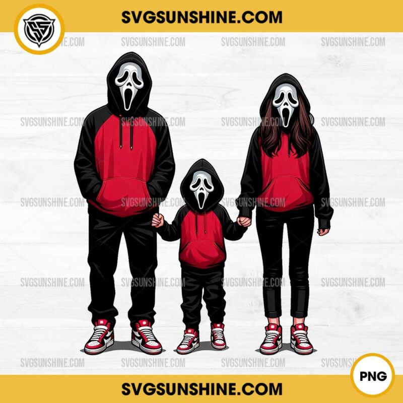 Ghostface Rapper Daughter Scream Ghostface Family PNG, Mom Dad And Son Ghostface PNG