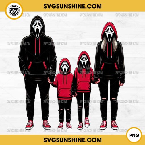 Ghostface Family Png, Halloween Family Png, Ghostface Mama Png, Ghostface Dad Png, Ghostface Kid Png