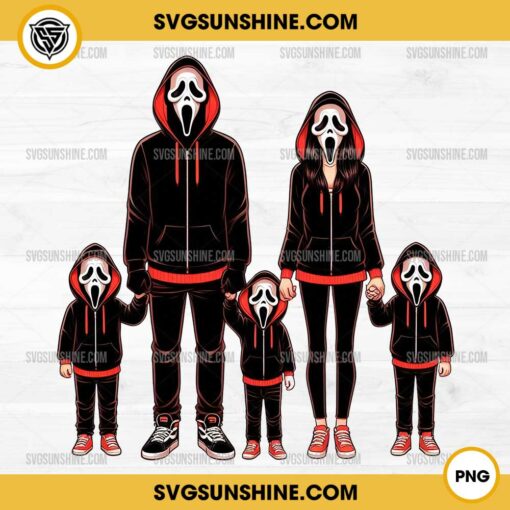 Ghostface Halloween Family Png, Ghostface Family Png, Ghostface Dad Mom Kid Baby Png