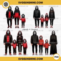 Ghostface Family PNG Bundle, Ghostface Dad Mom PNG, Horror Family Halloween PNG