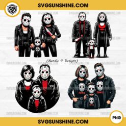 Bundle Jason Voorhees Family PNG, Jason Voorhees PNG, Dad Mom Horror Halloween PNG