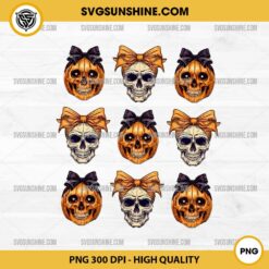 Skull Coquette Bow PNG, Skull Bow Pumpkin PNG, Halloween Coquette PNG