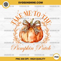 Take Me to the Pumpkin Patch PNG, Fall Pumpkin Coquette Bow PNG