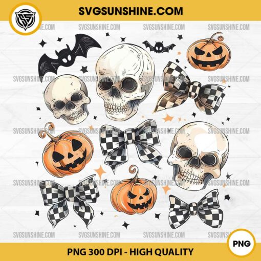 Coquette Bow Skull PNG, Halloween Pumpkin Bow PNG, Coquette PNG, Halloween Skull PNG, Bat PNG