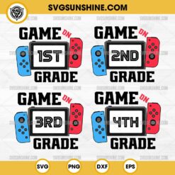 Game On Back to School SVG Bundle, Game On Grade SVG, Game Controller, Gamer Student SVG, Back to School SVG