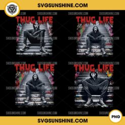 Bundle Ghostface Thug Life PNG, Thug Life Horror Movie PNG, Thug Life Ghostface Scream PNG