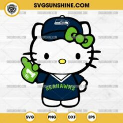 Hello Kitty #1 Seattle Seahawks Football SVG PNG DXF EPS Cut Files