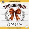 Touchdown Season PNG- Football Bow PNG, Football Coquette Bow PNG