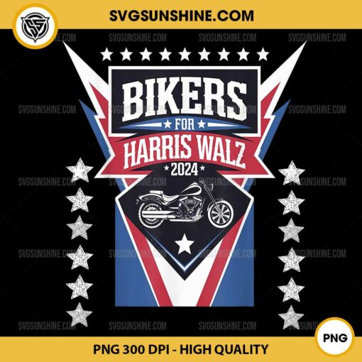 Bikers For Harris Walz 2024 PNG File