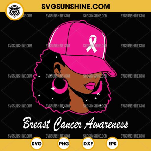 Black Women Breast Cancer Awareness SVG, Breast Cancer Black Girls SVG, Breast Cancer Black Woman SVG