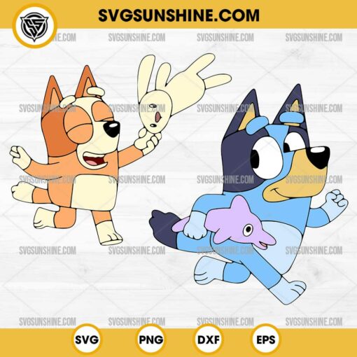 Bluey And Bingo SVG, Happy Friends Bluey Bingo SVG