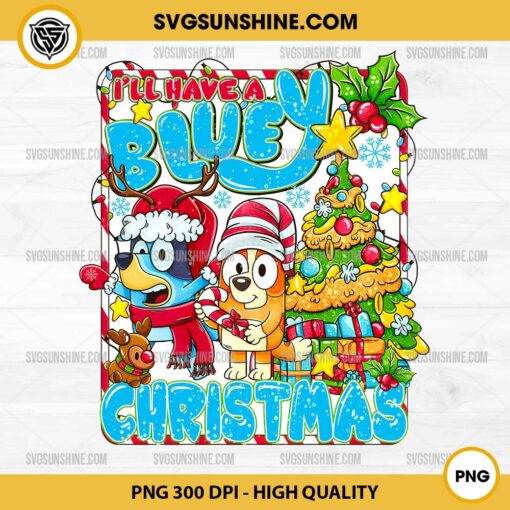 Bluey Christmas PNG Sublimation Designs