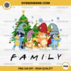 Bluey Family PNG, Merry Christmas PNG File