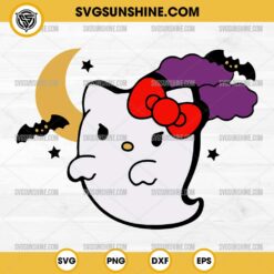 Boo Ghost Hello Kitty Halloween SVG