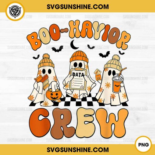 Boo-Havior Crew PNG File, Behavior Analyst Halloween PNG, Cute Ghost Boo-havior PNG