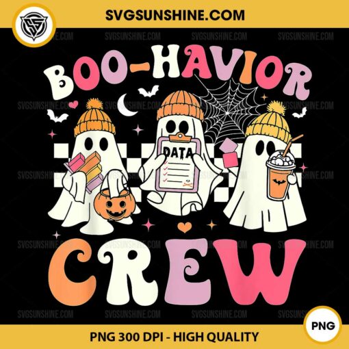 Boo-Havior Crew PNG, Behavior Analyst Halloween PNG