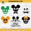 Bundle Jack Skellington Mouse Head SVG, Jack Skellington Face SVG, Halloween Mouse Head SVG