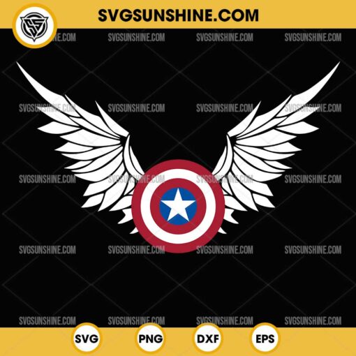 Captain America Wings SVG, Captain America SVG