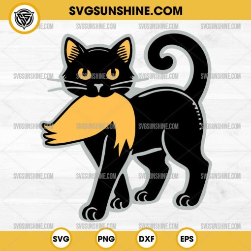 Cat With Trump Hairs SVG, Cat Ladies For Kamala Harris SVG, Funny Election 2024 SVG