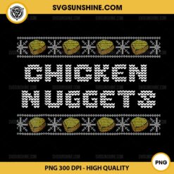 Chicken Nuggets Ugly Christmas Sweater PNG Digital Download