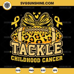 Tackle Childhood Cancer SVG, Leopard Ball SVG, Childhood Cancer Awareness SVG