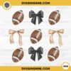 Coquette Bow Football Png File, Vintage Retro Football Bow Png