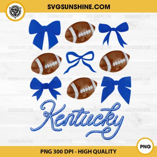 Coquette Bow Football Kentucky PNG, Kentucky Football Bow PNG File