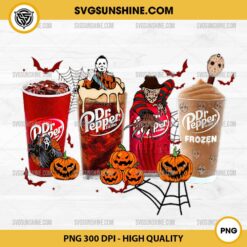 Dr Pepper Horror Movie Characters PNG, Dr Pepper Halloween PNG Sublimation